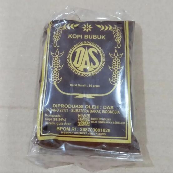 

DAS Bubuk Kopi Robusta Padang 100% Asli Mutu Terjamin - 80gr