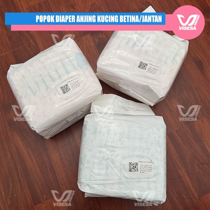 Pet diaper anjing jantan betina