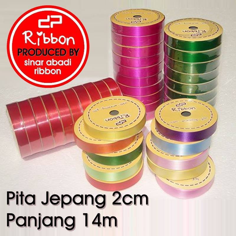 

RIBBON 1 SLOP Pita Kado Kecil 3/4" Plastik Brand DeParcel Ribbon 2cm Ribbon 1 Slop Pita Jepang 2 cm ( 10 Roll ) A B