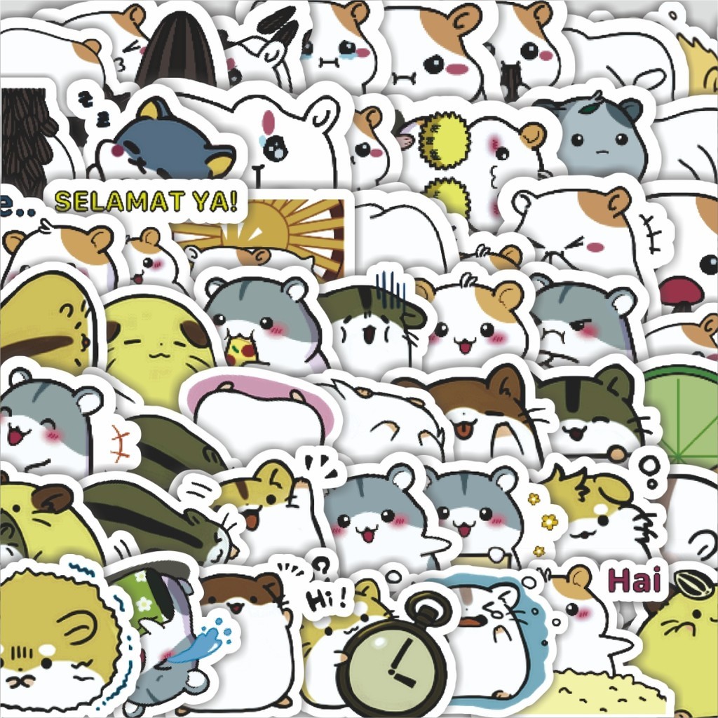 

Stiker Cutting Pack Stiker Hewan Hamster v3 Isi 100Pcs Series Aesthetic Lucu Keren Untuk Koper Bahan Vynil