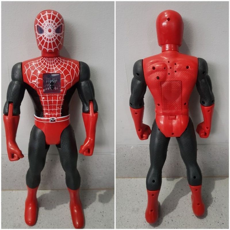 mainan robot spiderman besar lampu dan suara bahan berkwalitas