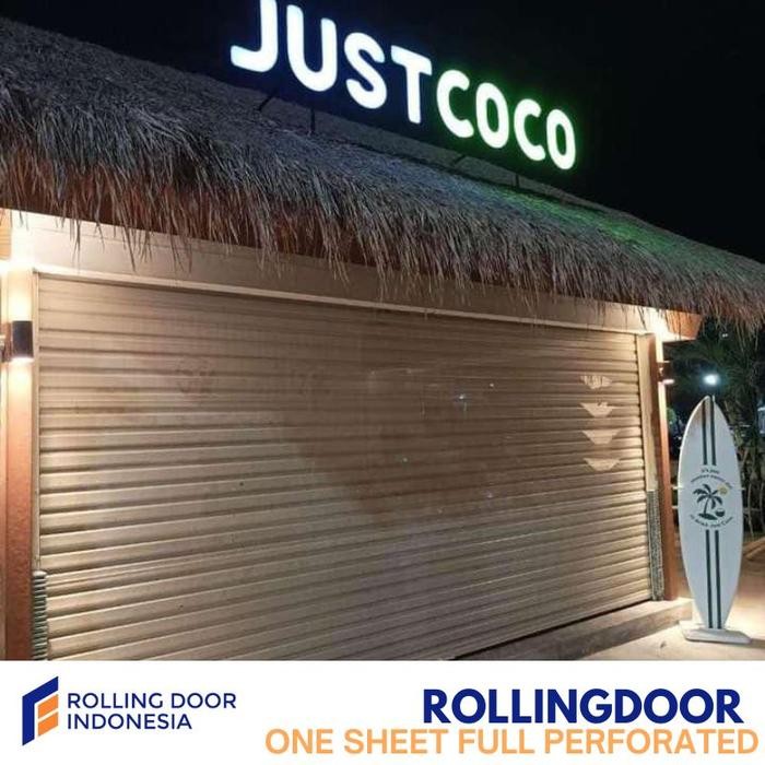 

Rolling door one sheet semi perforated jembrana - Solid/Rapat, Daun Only