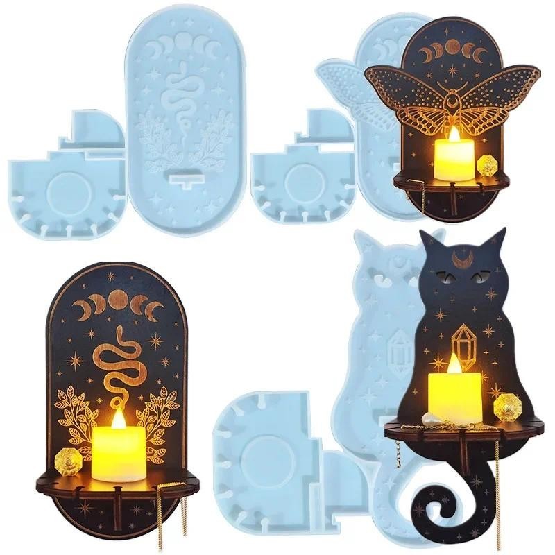

Cat Moth Wall Hanging Wall Storage Rack Silicone Resin Mold Epoxy Casting Mold Halloween for Wall Shelf Candle Vase, 3D DIY Home
