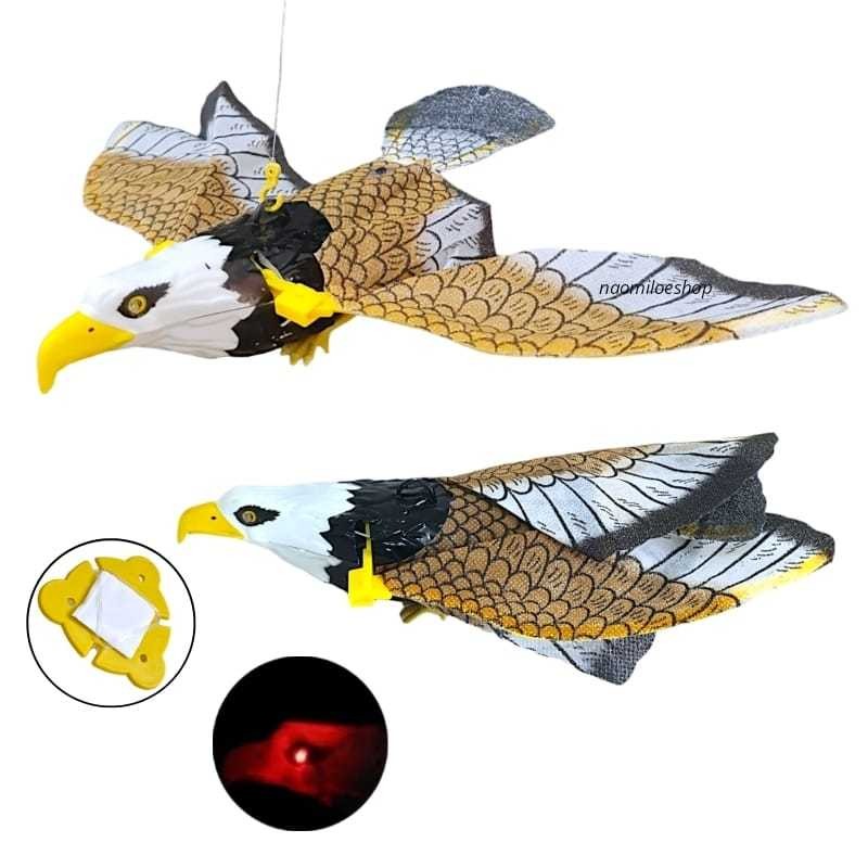 (PROMO HARI INI) ATLANTA - BALD EAGLE Mainan Burung Elang Terbang Elektronik Dengan Lampu LED + Suar