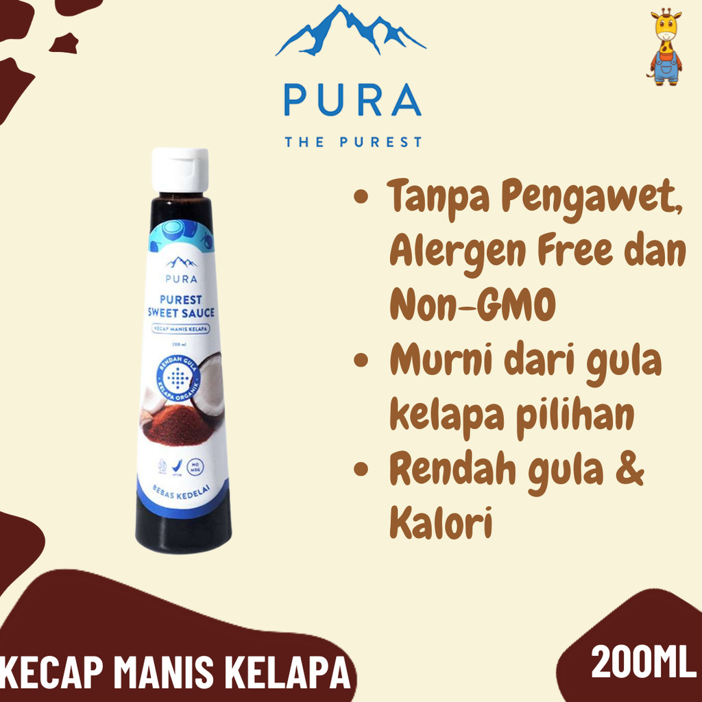 

Pura Kecap Manis Kelapa 200ml - Kecap MPASI Organik Non MSG