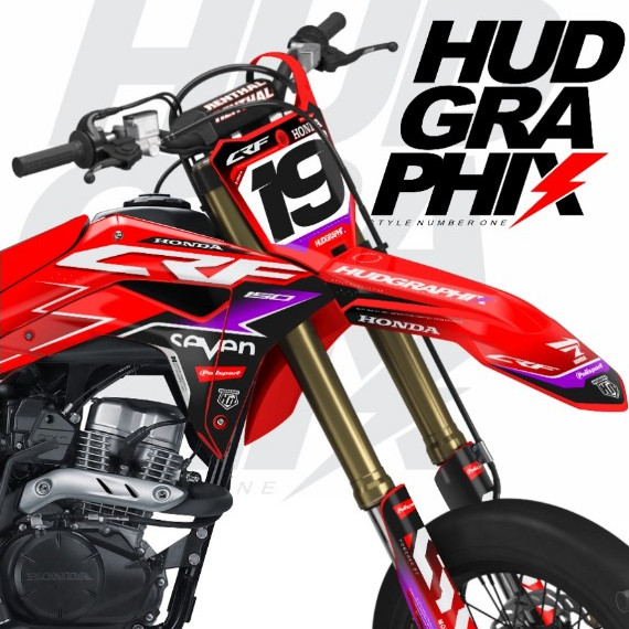 STIKER DECAL HUDGRAPHIX CRF150L 450HRV KLX/D-TRACKER 150/140/230/250 GORDON'S WR155 DIABLO EXC 3M