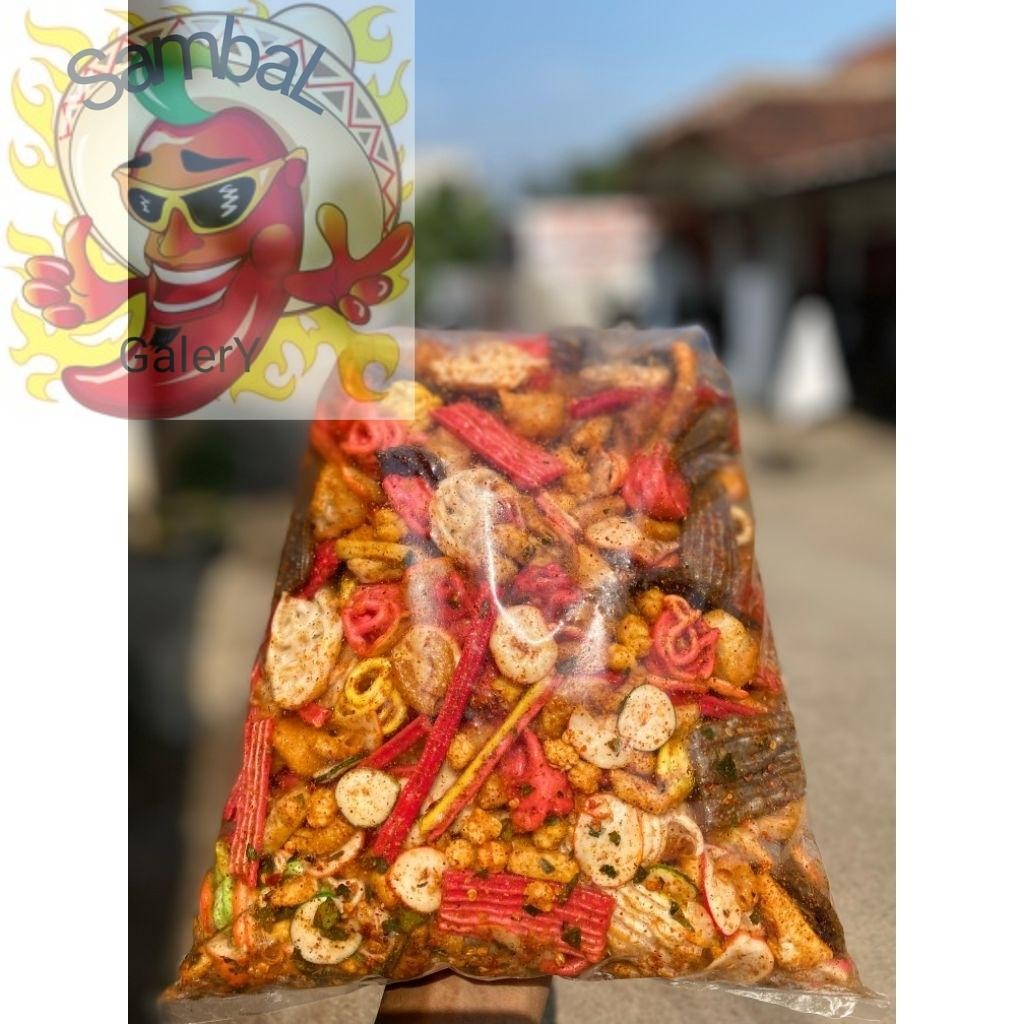 

SambaL Galery kerupuk seblak mix campur 13toping pedas