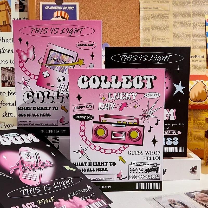 

IMYY A5 Kpop Idol Photocard Holder Retro Photo Album with 20pcs 4grids 3inches Inner Pages Binder Photocards Collect 포토카드 용품