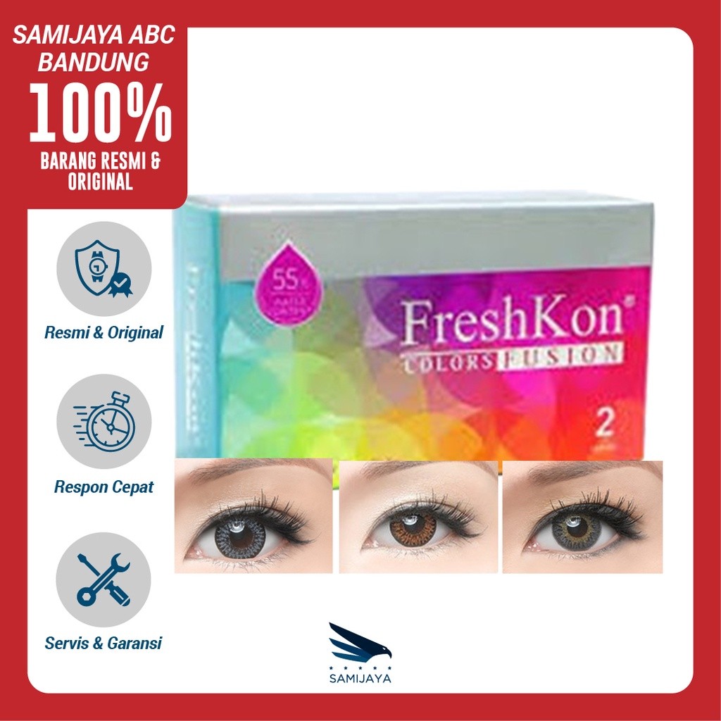 Softlens FRESHKON FUSION Warna Color Bulanan Normal s/d Minus 10,00