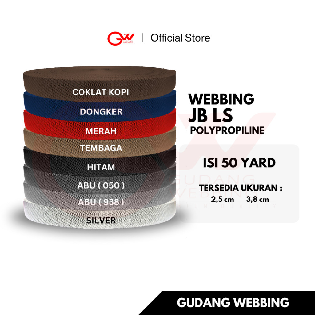 Tali webbing 2,5 cm / WEBBING LS 2.5 CM