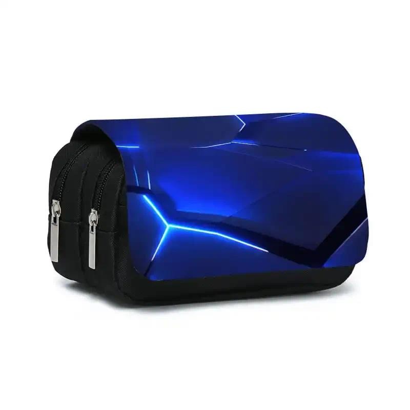 

Blue Double Flip Pen Case For Boy And Girls Best Gift 3D Cartoon Pencil Pouch School Pencil Bag For Children