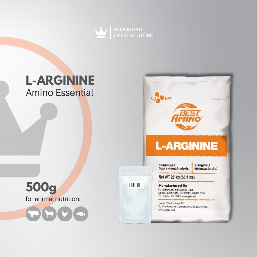 L-Arginine Best Amino 500g - Suplemen Pertumbuhan & Produktivitas Ternak