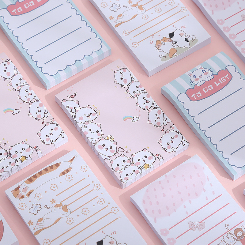 

Memo Pad Cute Cartoon Cat Sticky Note Stickers Decal Scrapbooking DIY Kawaii Notepad Stationery School Supplies