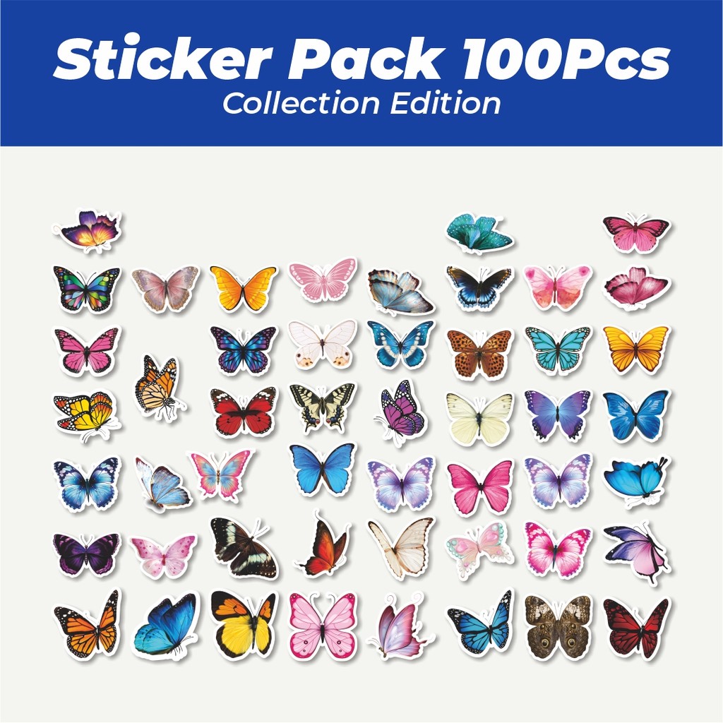 

Hot Stiker Watercolor Butterfly Series [Seri Kupu-Kupu Cat Air ]Lucu Anti Air Stikers Berperekat Waterproof Sticker Decal Buat Motor Helm Buku Journal Koper Casing HP Laptop Botol Minum
