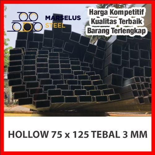 Besi Hollow 75x125 Tebal 3mm - 6 meter - Berkualitas FULL