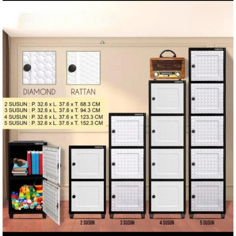 Lemari Loker Plastik 5Susun/Tabitha