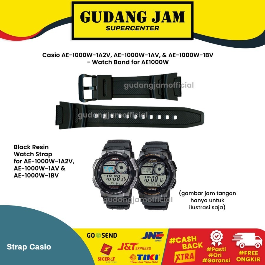 Tali Strap Casio AE-1000W AE1000W AE100 AE-1000 Band Watch Original