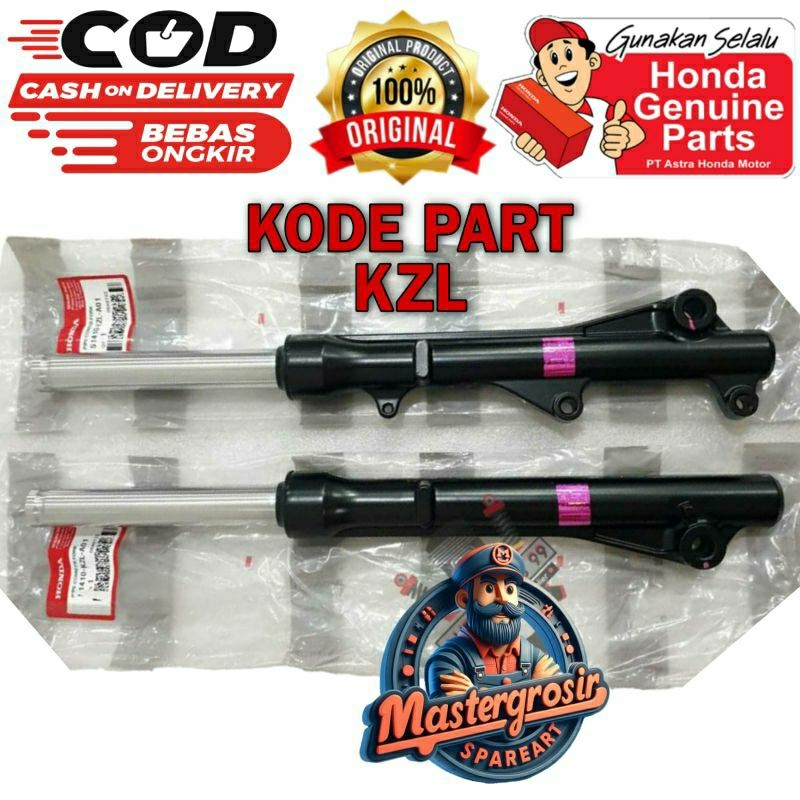 AS SHOCK DEPAN + TABUNG TINGGAL PASANG 1 SET KANAN KIRI HONDA BEAT FI , VARIO FI , SCOOPY FI , VARIO