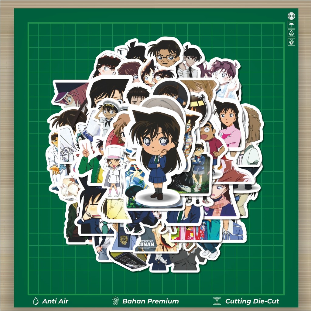

HOT 50 PCS STIKER Stiker Anime Detective Conan V4 Stiker Fashion Cars Decal Dingin Kartu Album Custom Vinyl Anti Air- Sticker Aesthetic Buku Journal Koper Casing HP Tablet Laptop Helm Motor Botol Minum