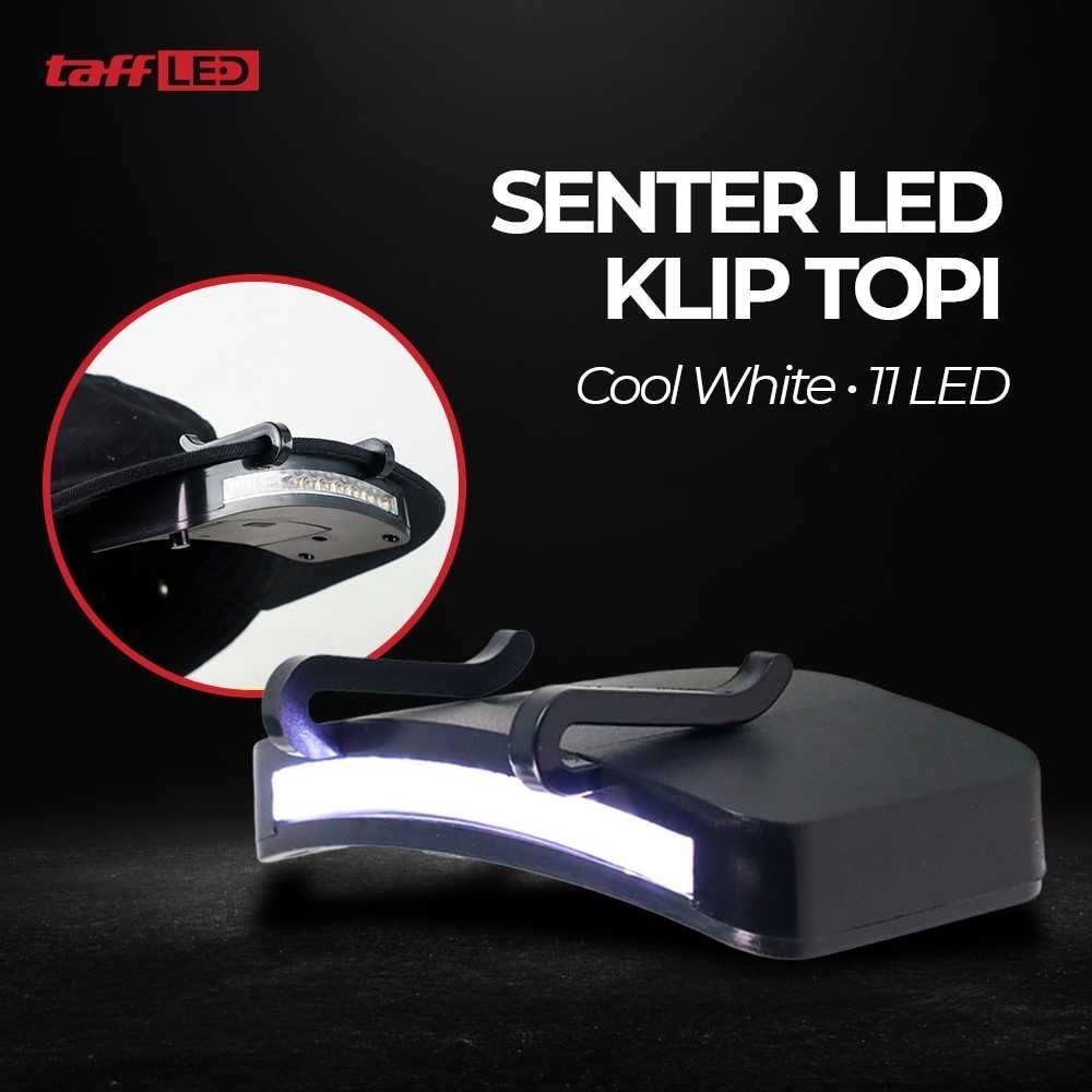 Senter Klip Topi LED Clip Headlamp 11 LED Senter klip topi lampu depan klip Senter Unik Topi