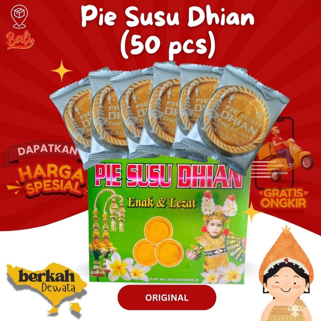 

Pie Susu Dhian Oleh Oleh Khas Bali (isi 50 pcs)