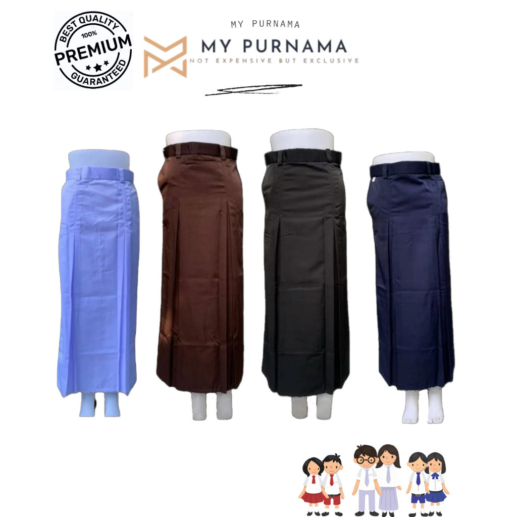 

TERBARU Seragam sekolah Rok Sepan Panjang Saku 2 Depan Saku tutup SD SMP SMA Murah