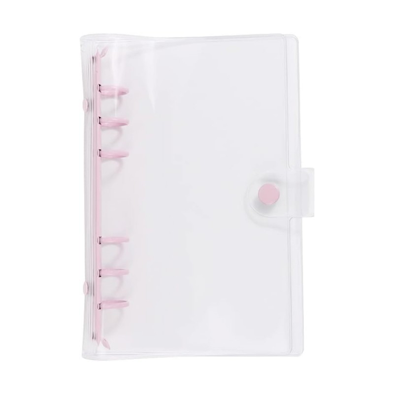 

A5 A6 Clear Binder Cover Loose-Leaf Notebook Cover 6 Ring Binders Snap Closure Memo Shell File Folders Album Binders Organizer