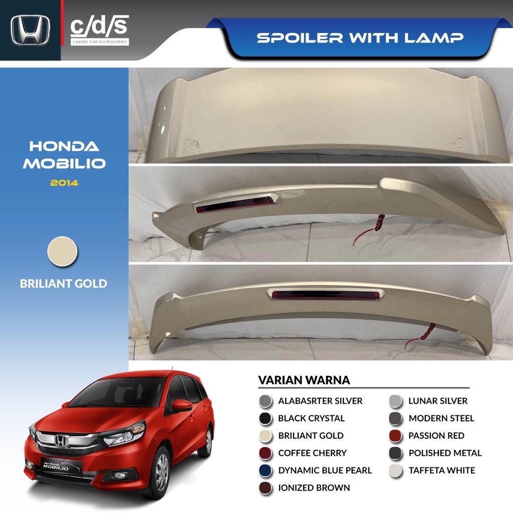 Spoiler With Lamp Model RS Honda Mobilio 2014 - 2026  CDS