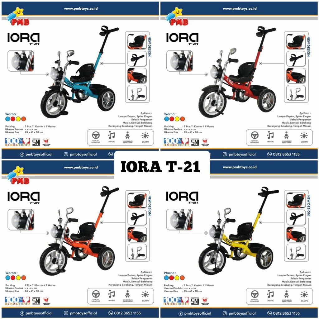 SEPEDA ANAK RODA 3 PMB IORA T-21