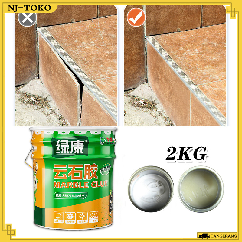 2KG Lem Batu Tahan Panas Untuk Berbagai Bahan Batu Lem Marmer Dan Granit Kualitas Tinggi Lem Marmer 