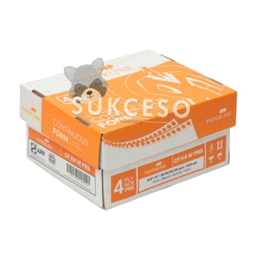 

Paperline PPL Continuous Form 4 Ply Warna PRS / Continous Murah Berkualitas