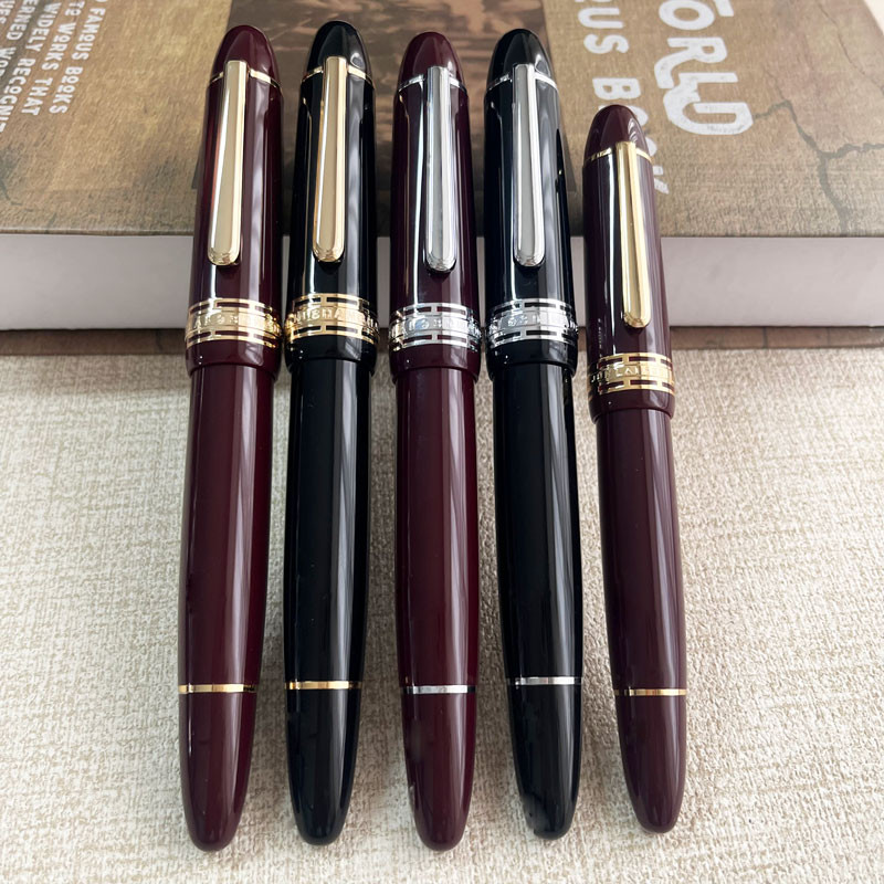 

WingSung Giant 930 Resin Piston Fountain Pen N0.9 Iraurita F/M/B Nib Gold/Silver Clip Business Student Writing Gift Pens