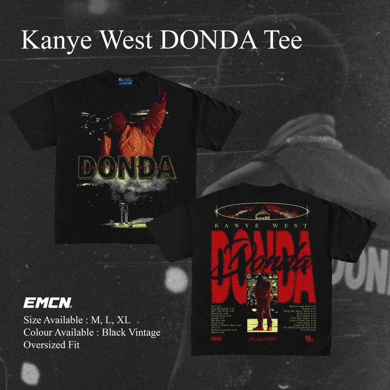【Ori】 Oversized Tee Kanye West Donda Album