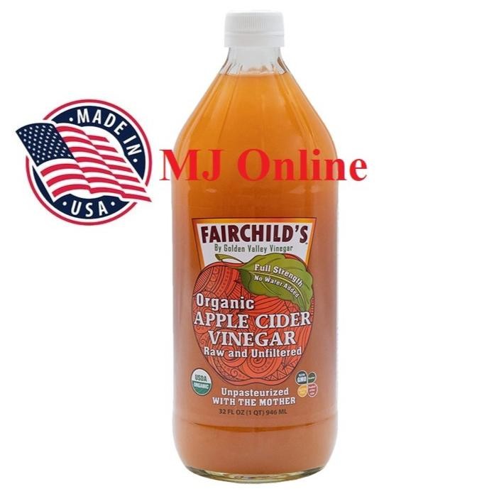 

Fairchild's Organic Apple Cider Vinegar 32oz/946ml cuka apel
