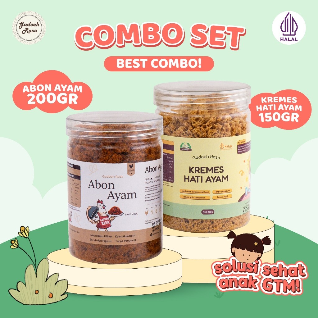 

Gadoeh Rasa Combo Set Toples Besar (Kremes Hati Ayam+Abon Ayam)