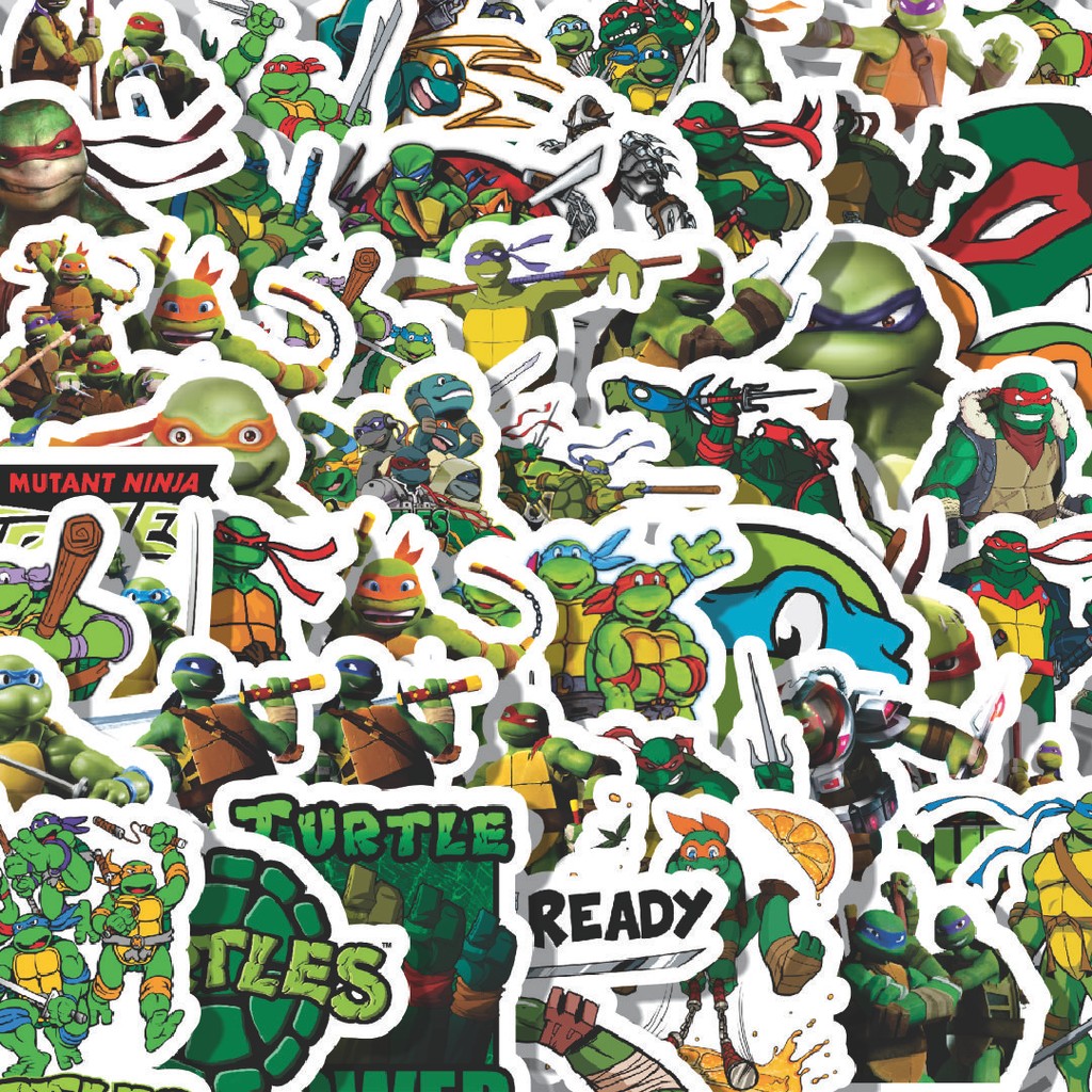 

Stiker Cutting Pack Stiker Teenage Mutant Ninja Turtles Series [ Seri Kura Kura Ninja] Isi 100Pcs Series Aesthetic Lucu Keren Untuk Koper Bahan Vynil