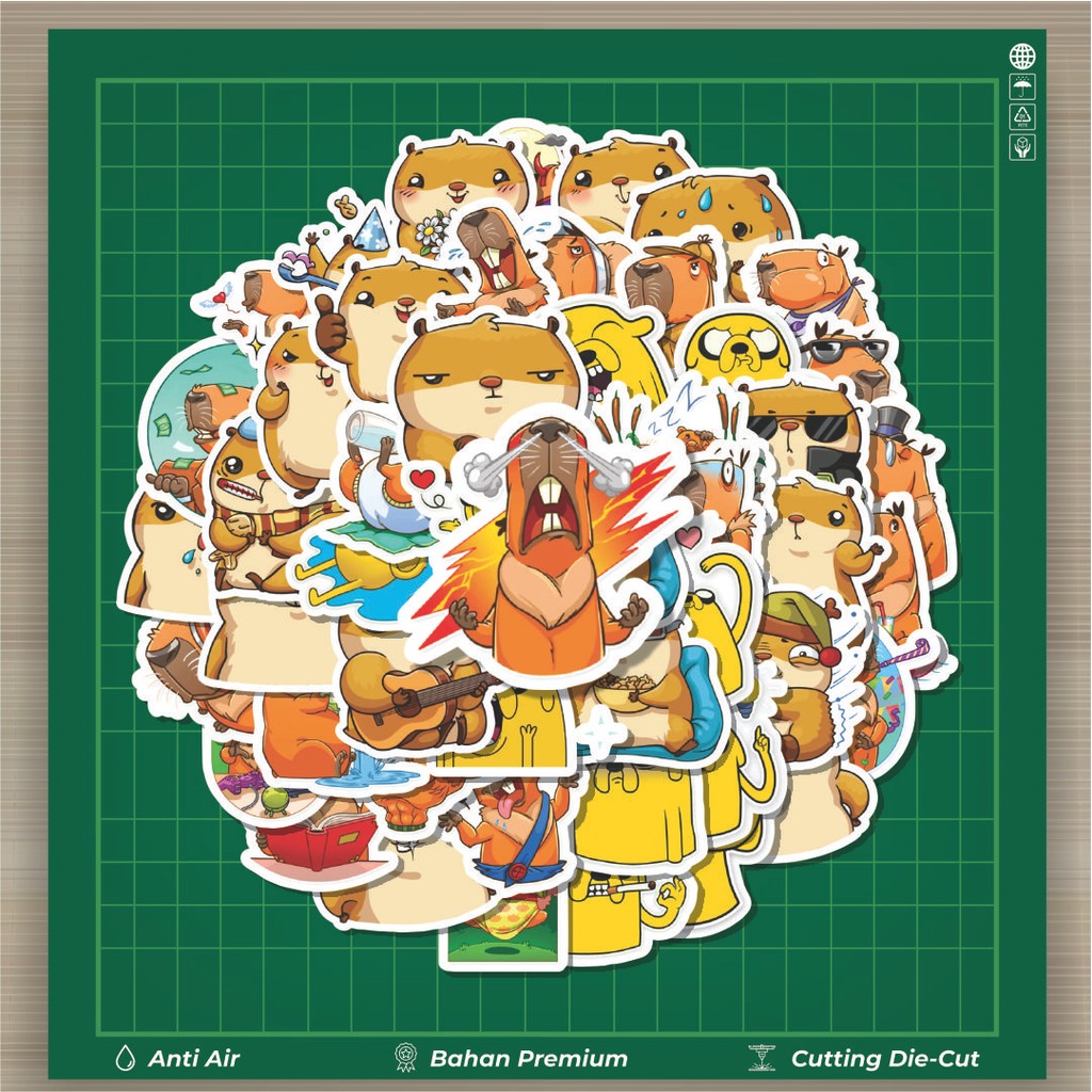 

HOT 50 PCS STIKER Stiker Hewan Hamster Kawaii Stiker Fashion Cars Decal Dingin Kartu Album Custom Vinyl Anti Air- Sticker Aesthetic Buku Journal Koper Casing HP Tablet Laptop Helm Motor Botol Minum