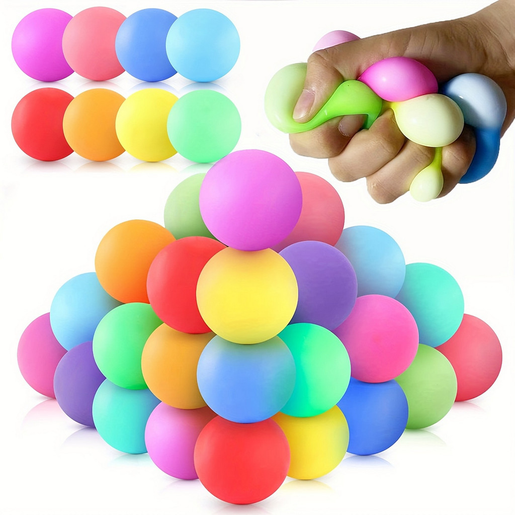 Stress Ball - Bola Tepung Pencet Mini - Squishy Ball - Mainan Anak