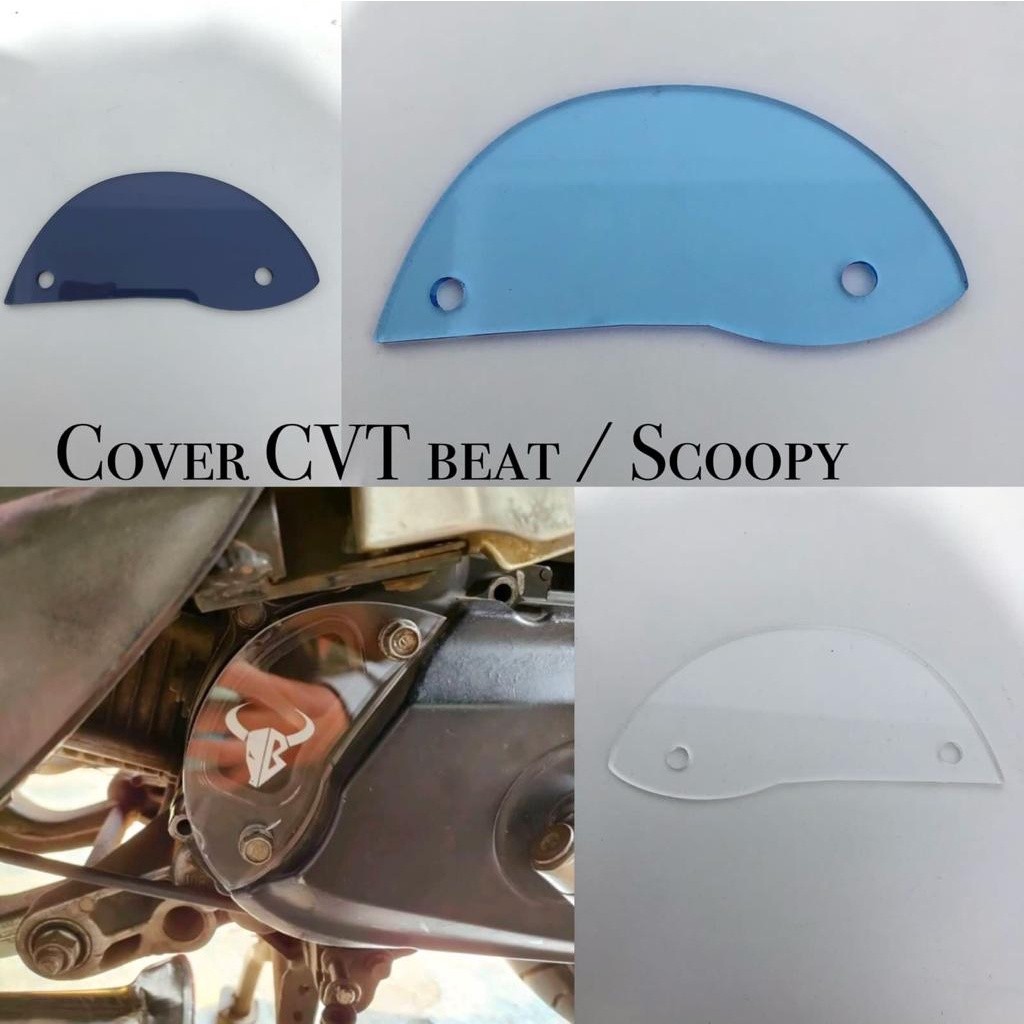 COVER CVT BEAT KARBU SCOOPY KARBU BEAT FI LAMA MIKA ACRILIK TEBAL 3MM TUTUP MESIN BAK MESIN CVT BEAT