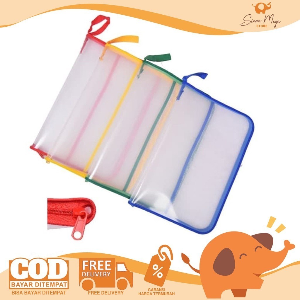 

R&R Map Zipper Bag Jaring (Jala) Varian Warna Murah