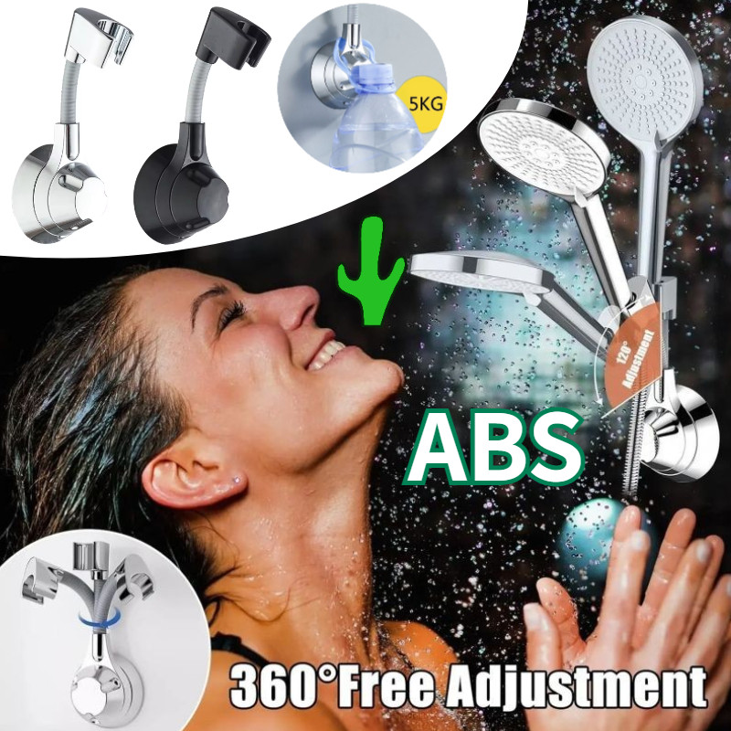 ABS Gantungan Shower Tempat Shower Tempel Tembok Memutar 360° Adjustable Shower Holder