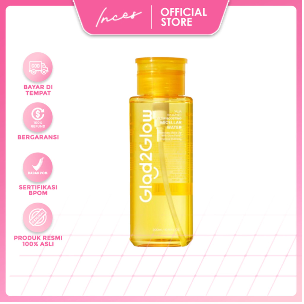 INCES - Glad2Glow Yuja Vitamin C Glow Boosting Micellar Water 300ml