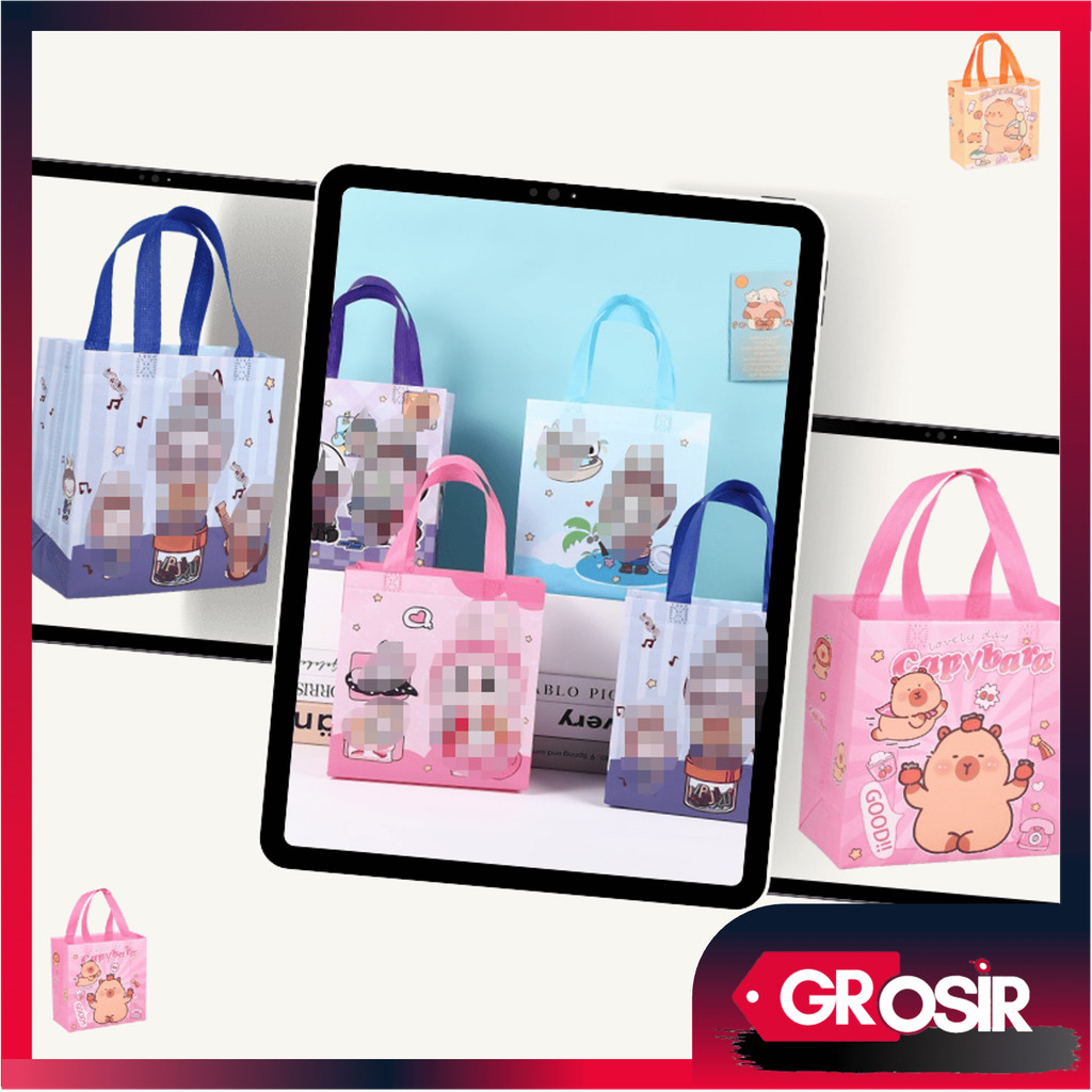 

Grosir - T6680 Goodie Bag Capybara / Tas Souvenir Karakter Lucu / Tas Kado Anti Air / Tas Hadiah Ulang Tahun / Goodie Bag Souvenir