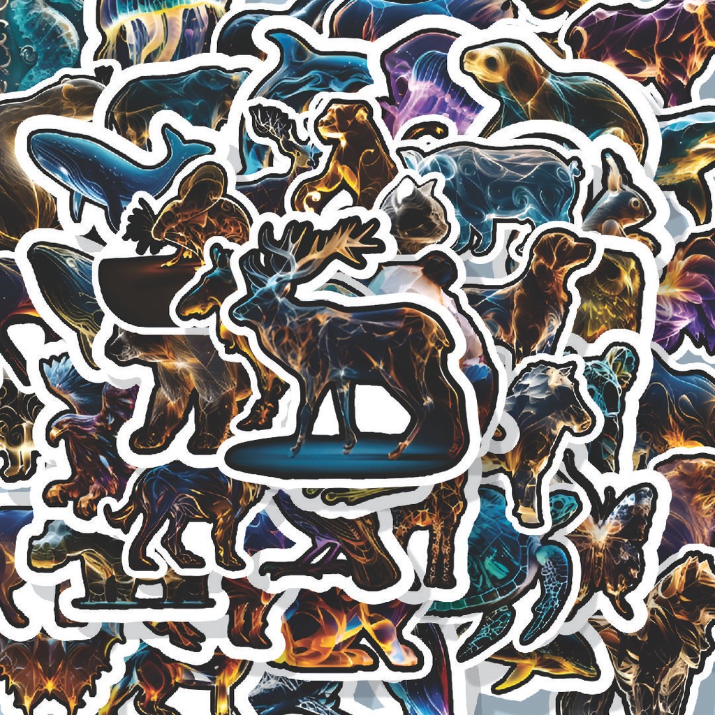 

100PCS Lucu Stiker Animal Abstract Series Stiker Aesthetic Stiker Anti Air Stikers Berperekat Waterproof sticker decal buat Motor Helm Buku Journal Koper Casing HP Laptop Botol Minum Hadiah anak