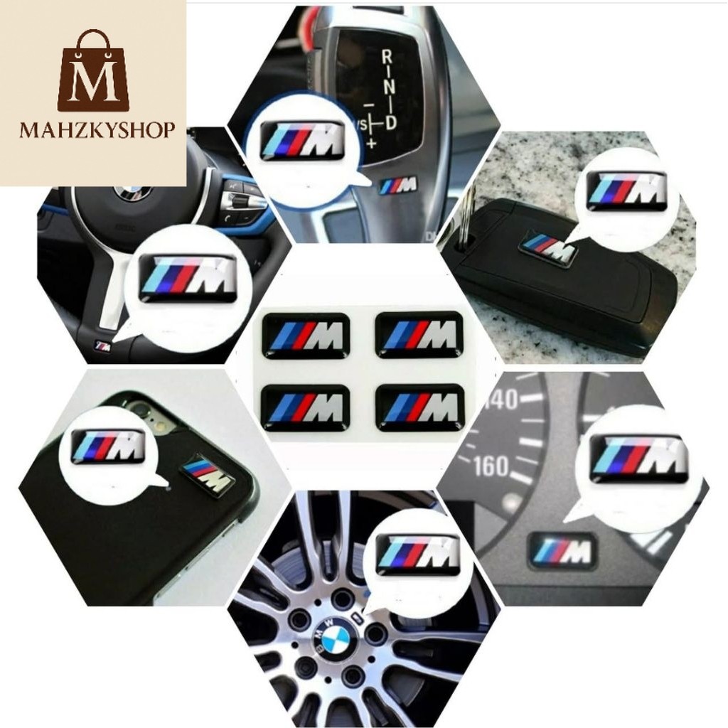 PART BMW Emblem Sticker Stiker BMW Mpower Mtech M3 Logo Stir Velg