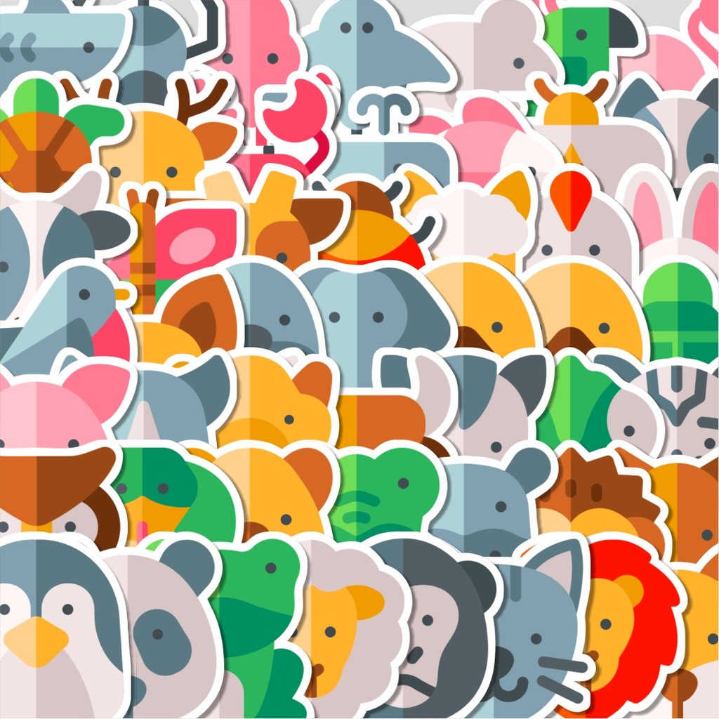 

Stiker Cutting Pack Stiker Animal Icon Pack Version [Versi Paket Ikon Hewan] Isi 100Pcs Series Aesthetic Lucu Keren Untuk Koper Bahan Vynil