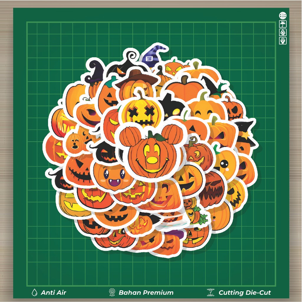 

HOT 50 PCS STIKER Stiker Labu Halloween Stiker Fashion Cars Decal Dingin Kartu Album Custom Vinyl Anti Air- Sticker Aesthetic Buku Journal Koper Casing HP Tablet Laptop Helm Motor Botol Minum
