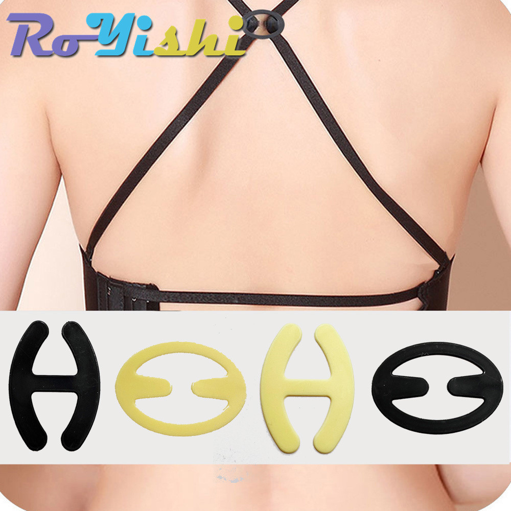 

4Pcs/Pack Underwear Bra Buckle Invisible Shadow-Shaped Back Intimates Accessories Clips Strap Holders