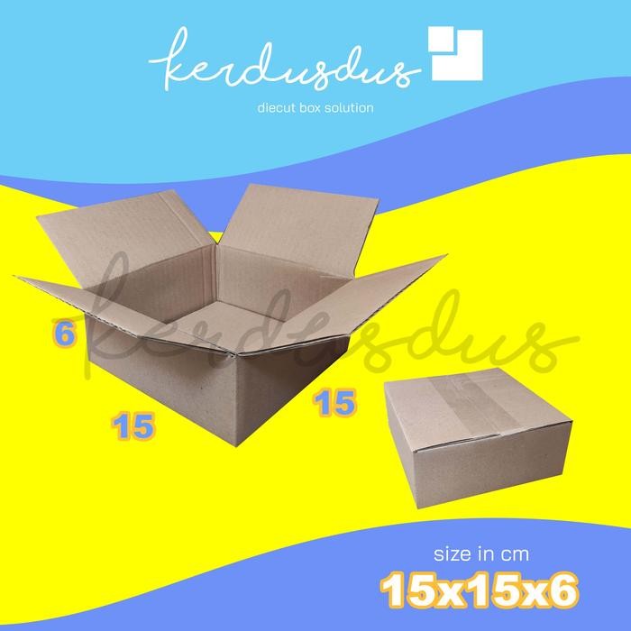 

15x15x6 cm kardus box karton kotak packing packaging POLOS SHEET
