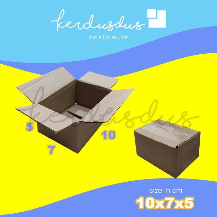 

10x7x5 cm kardus box karton kotak packing packaging POLOS SHEET